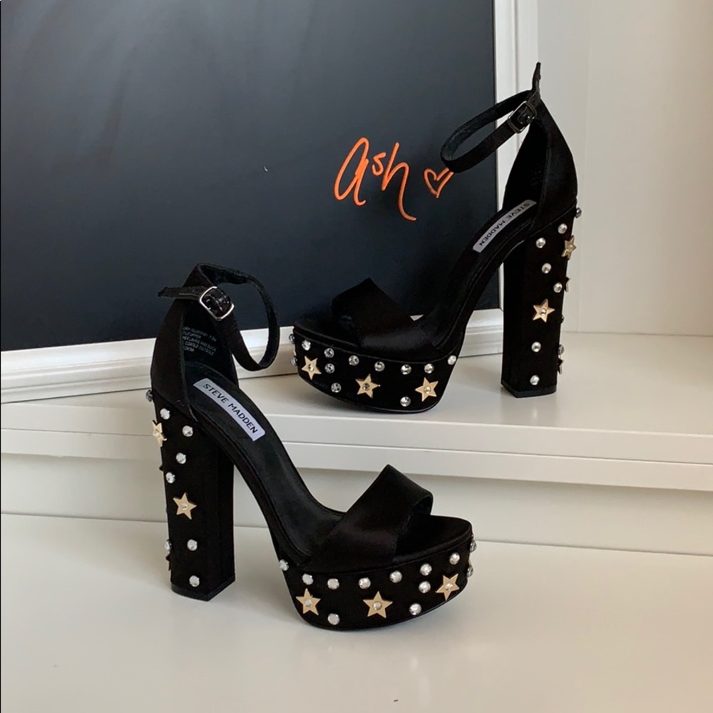 Steve Madden star studded Glory platform heels